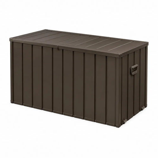 Contenitore rettangolare in acciaio verniciato a polvere marrone 127x56x70 cm