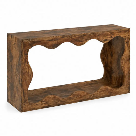 Consolle in Legno Massello di Sheesham Marrone 120x30x75 cm