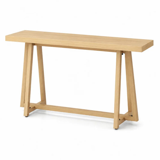 Consolle in legno di quercia massello naturale 120x40x75 cm