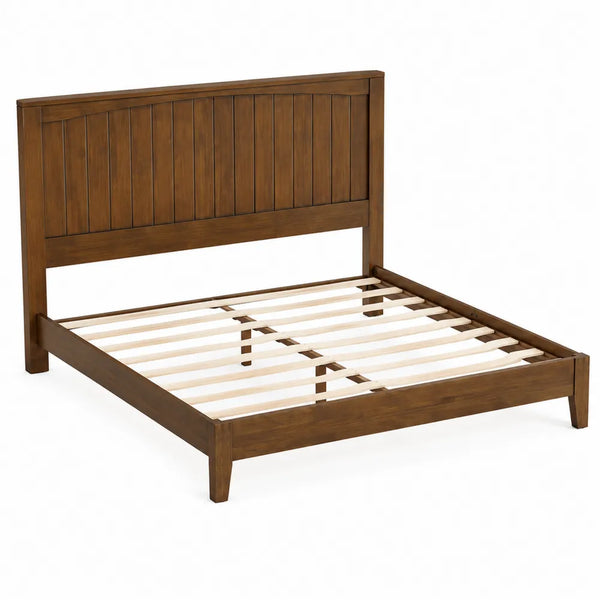 Letto matrimoniale in legno massello con testiera